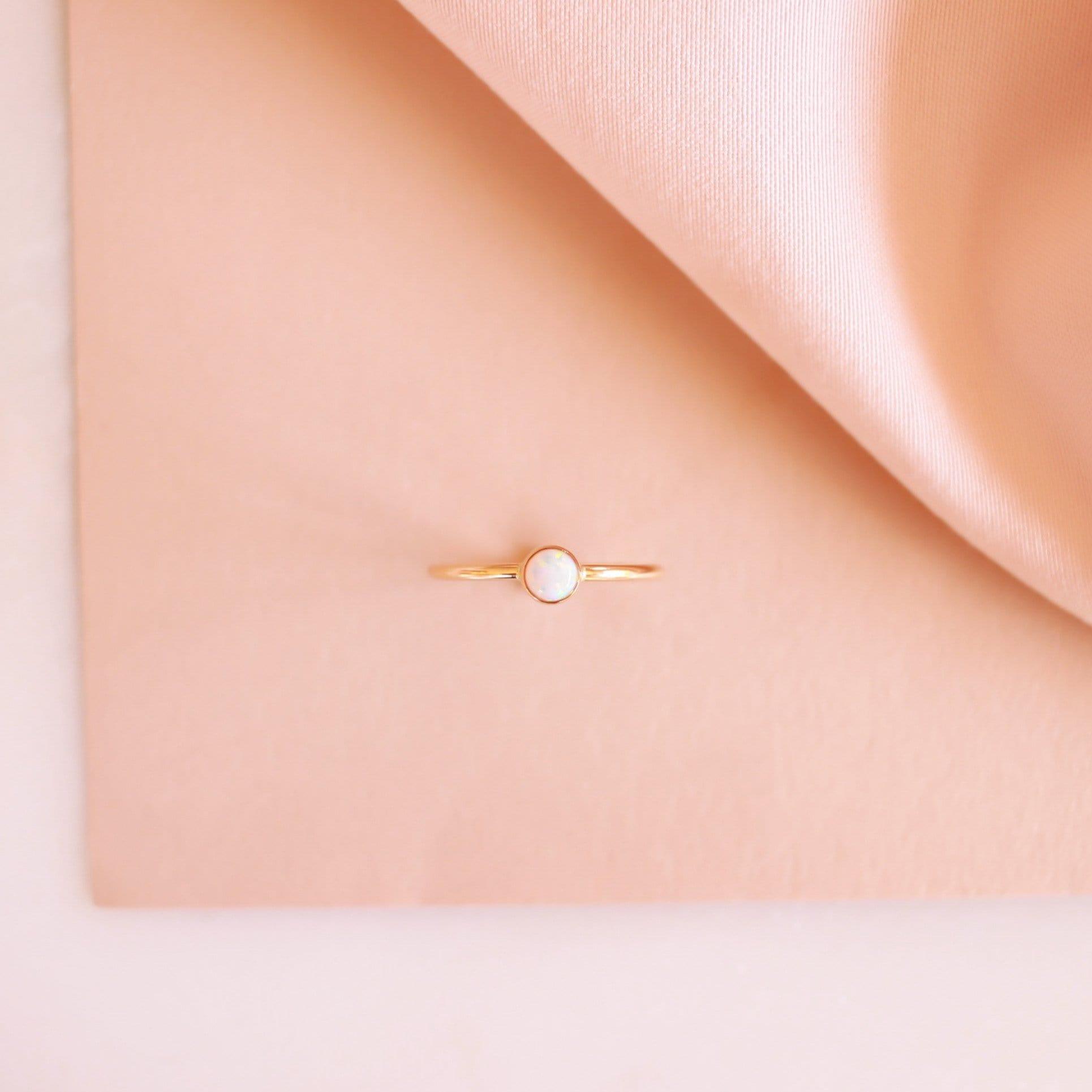 October Birthstone Ring ∙ Opal - Nolia Jewelry - Meaningful + Sustainably Handcrafted Jewelry