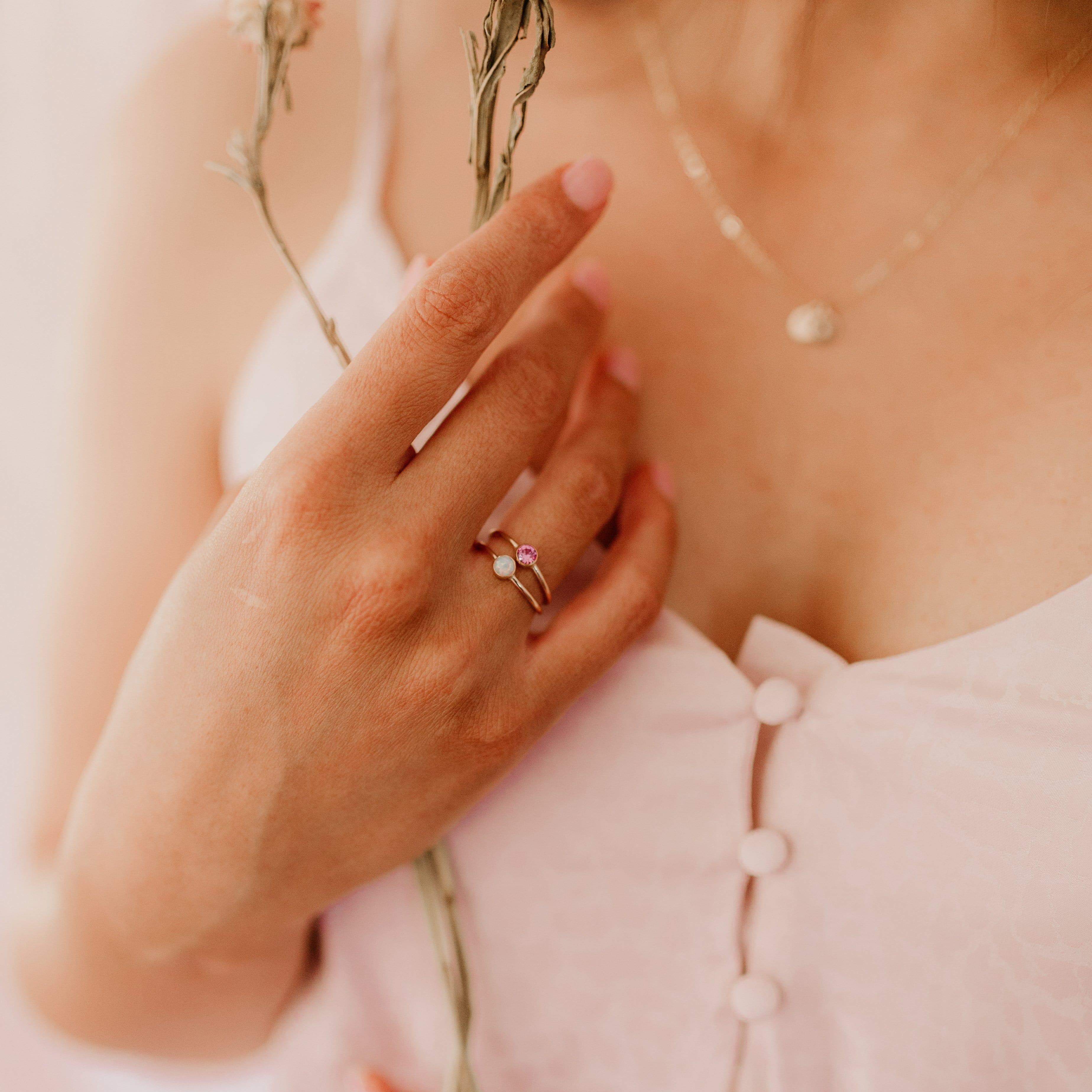 October Birthstone Ring ∙ Pink Tourmaline - Nolia Jewelry - Meaningful + Sustainably Handcrafted Jewelry
