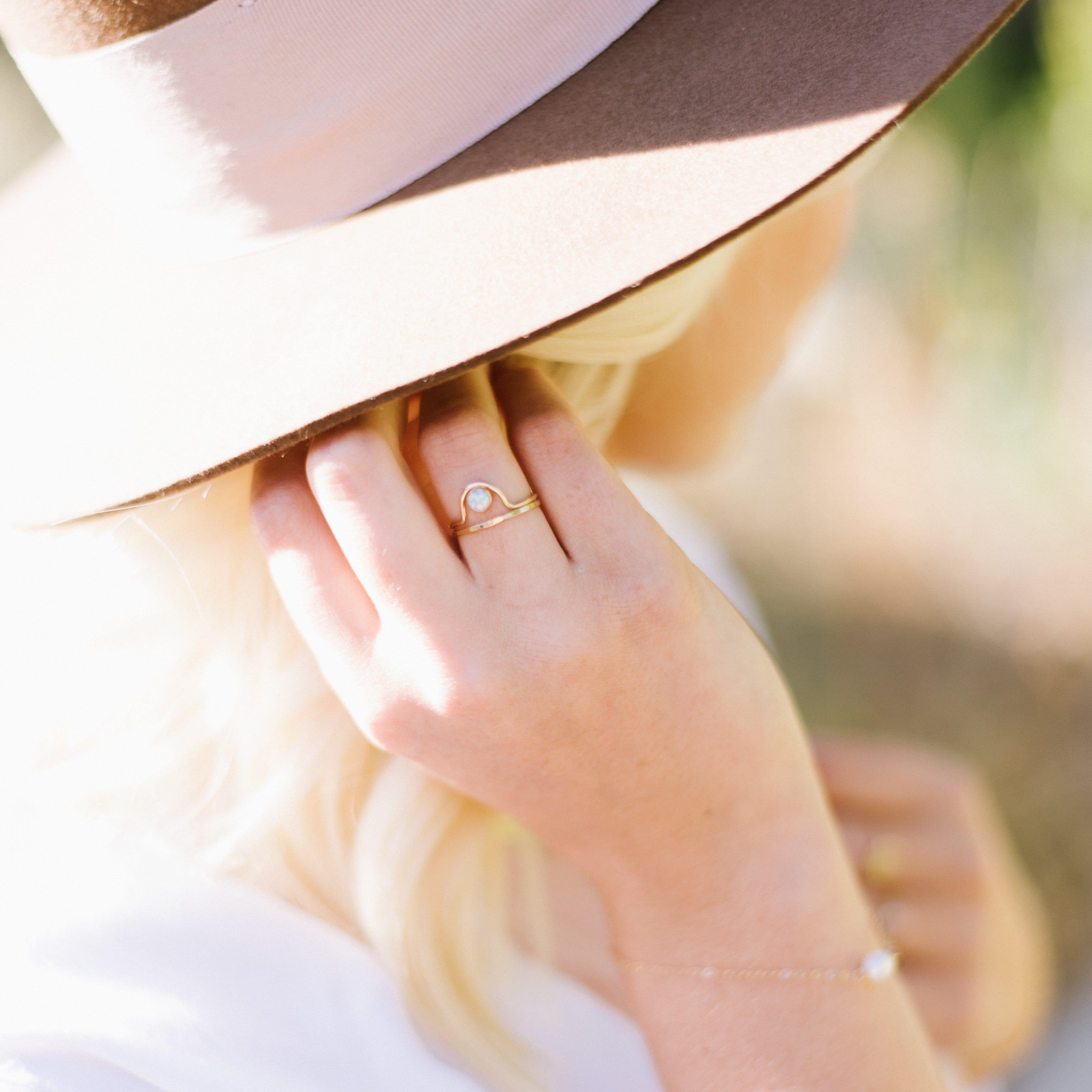 Opal Arch Ring - Nolia Jewelry - Meaningful + Sustainably Handcrafted Jewelry