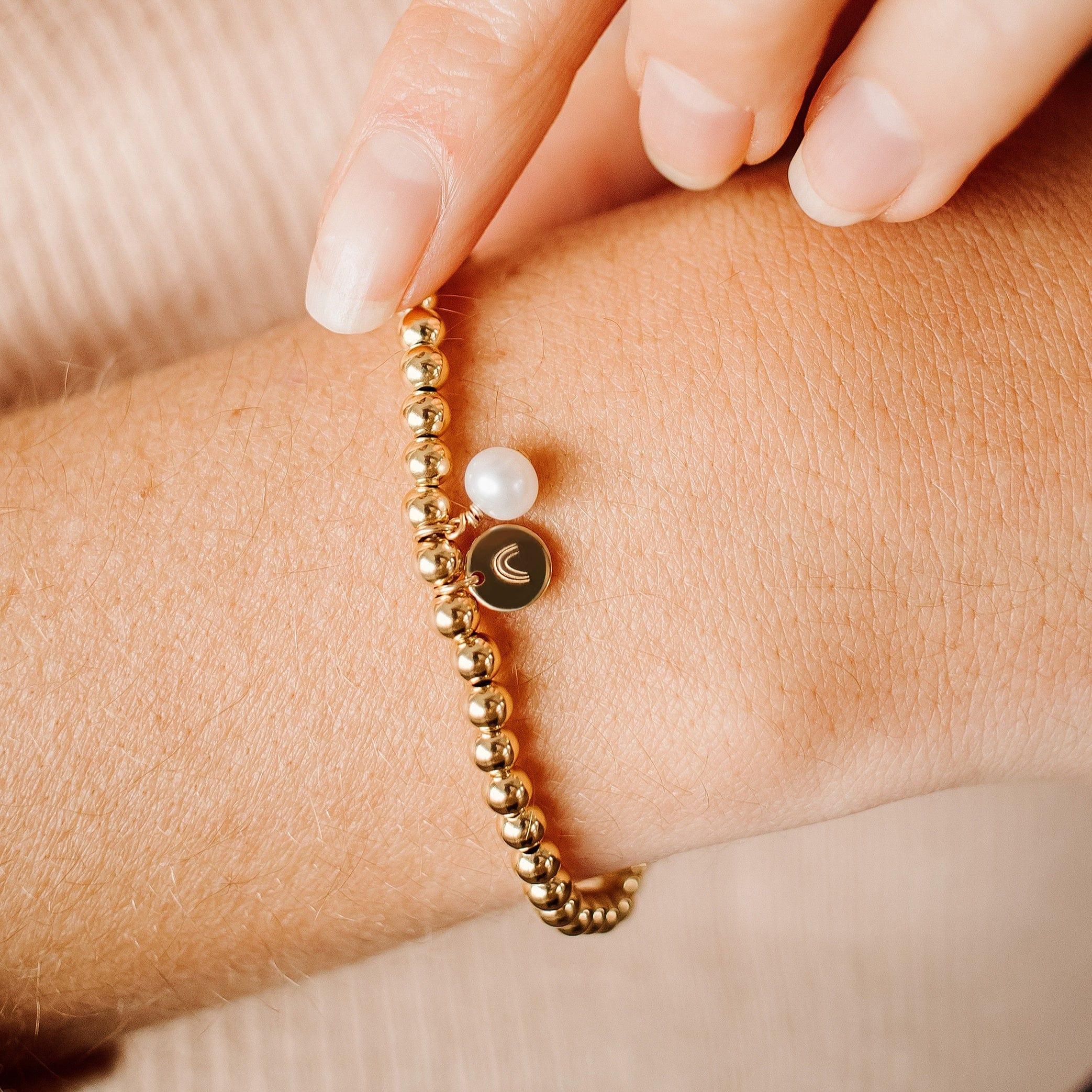 Original Personalized Stretch Bracelet - Nolia Jewelry - Meaningful + Sustainably Handcrafted Jewelry
