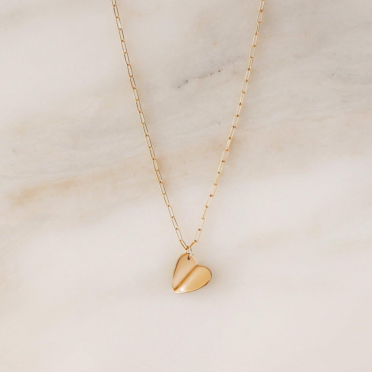 Paper Heart Necklace - Nolia Jewelry - Meaningful + Sustainably Handcrafted Jewelry