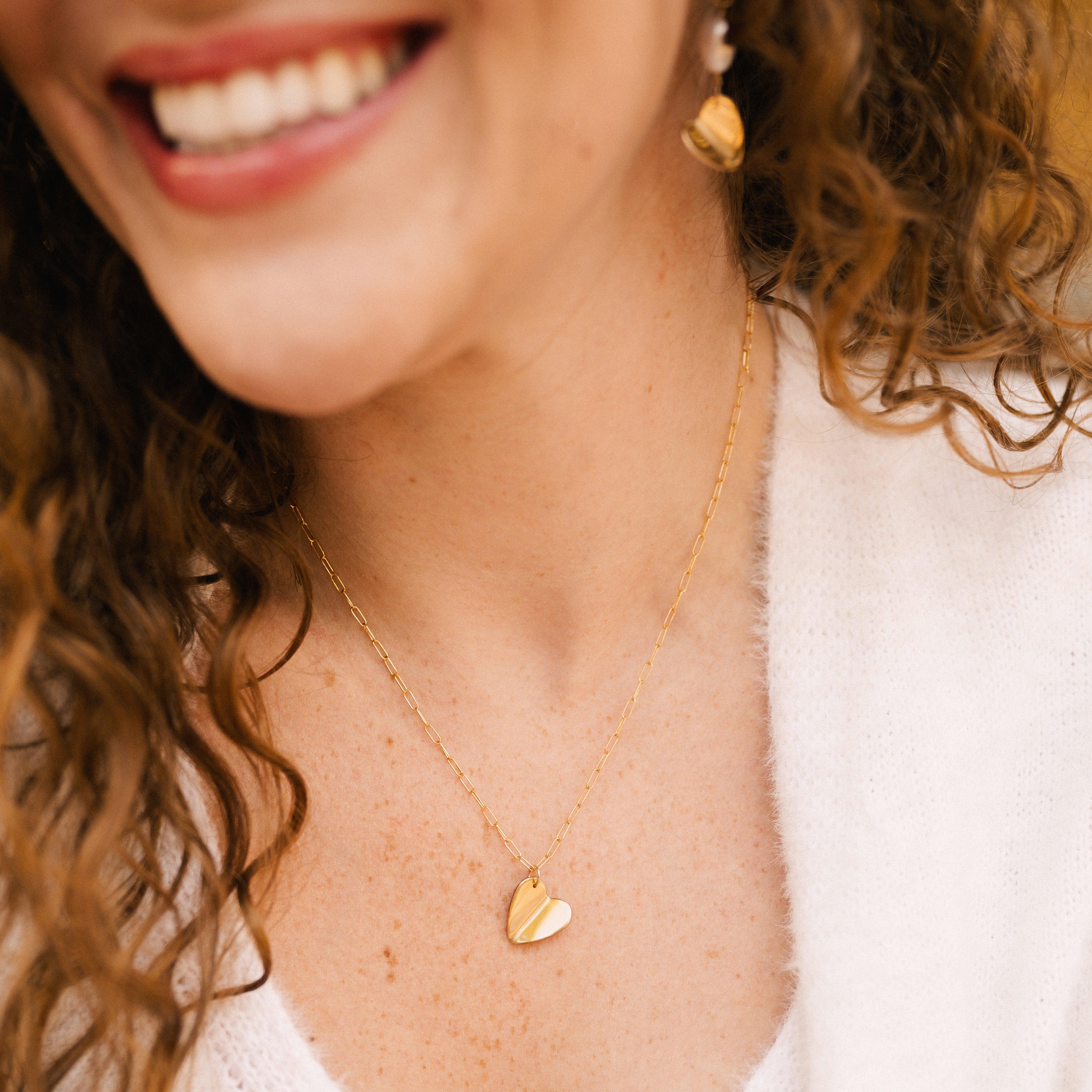 Paper Heart Necklace - Nolia Jewelry - Meaningful + Sustainably Handcrafted Jewelry