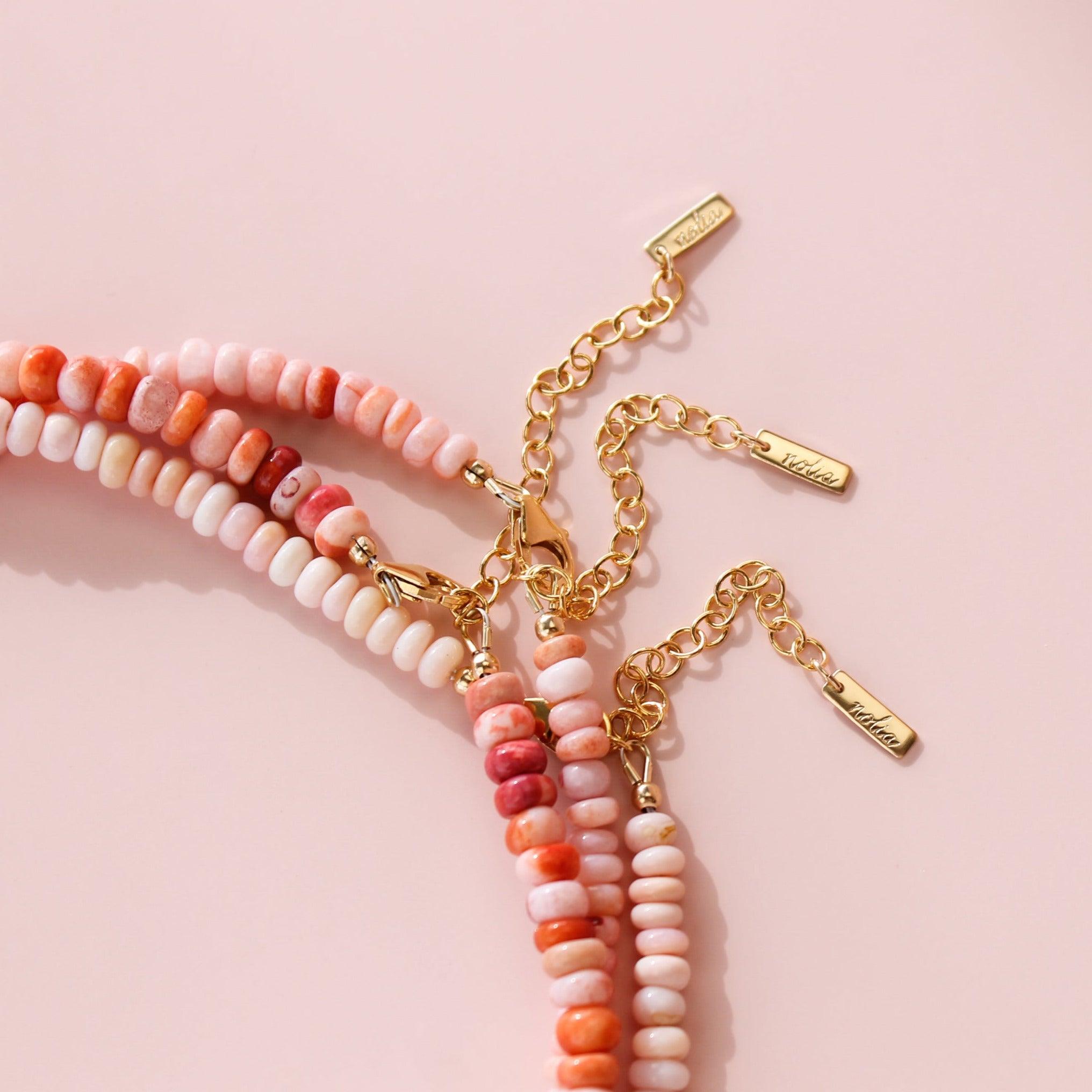 Pink Opal Beaded Necklace - Nolia Jewelry - Meaningful + Sustainably Handcrafted Jewelry