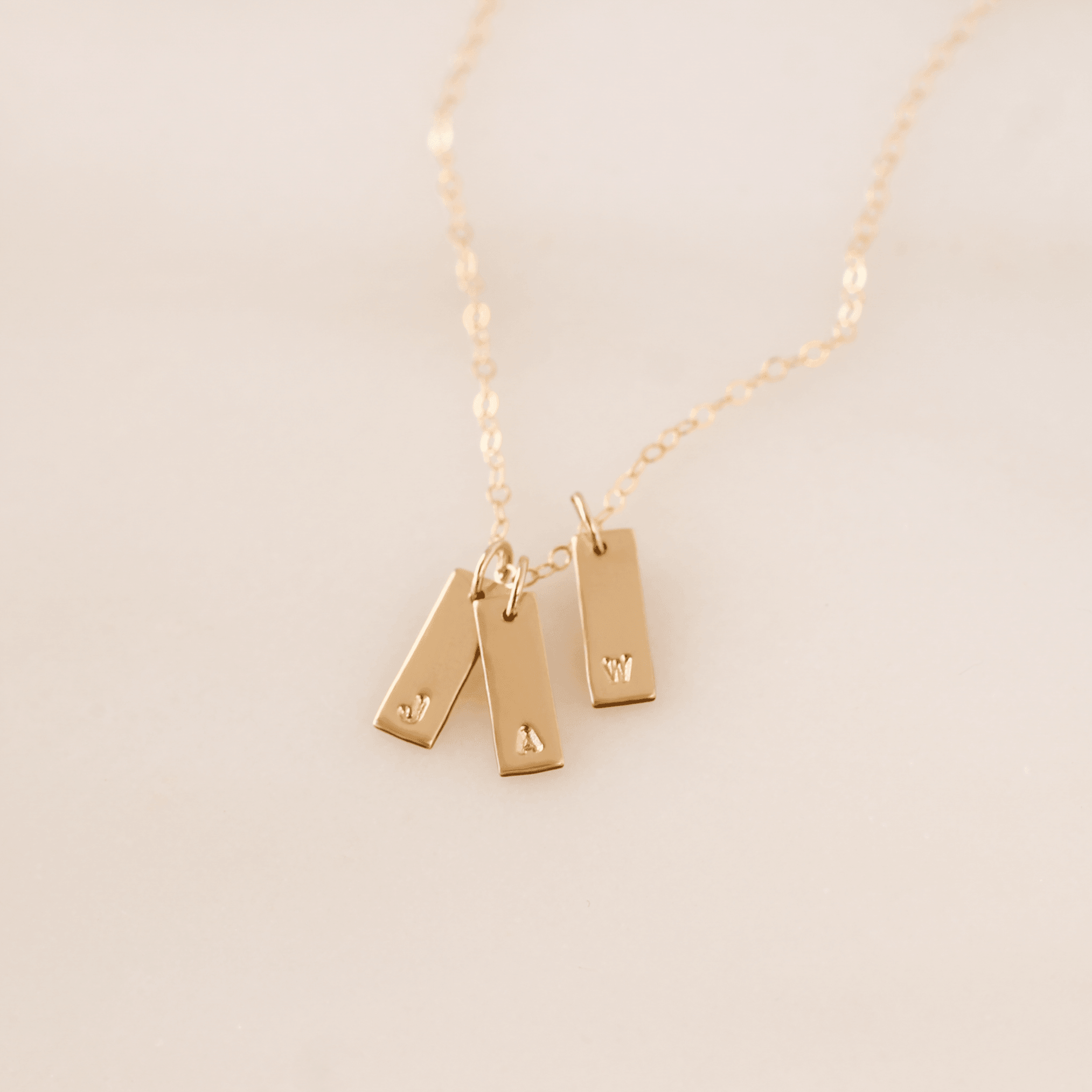 Slim Initial Tag Necklace - Nolia Jewelry - Meaningful + Sustainably Handcrafted Jewelry