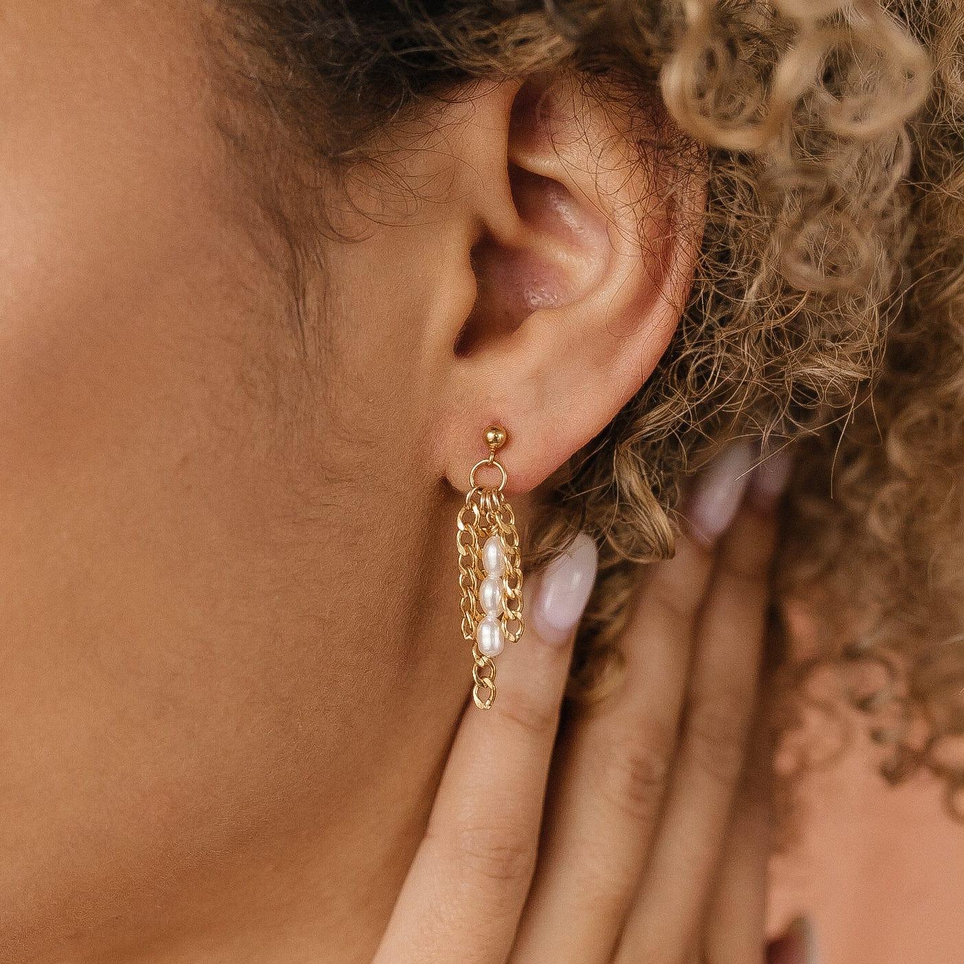 Sloan Pearl Dangle Earrings - Nolia Jewelry - Meaningful + Sustainably Handcrafted Jewelry