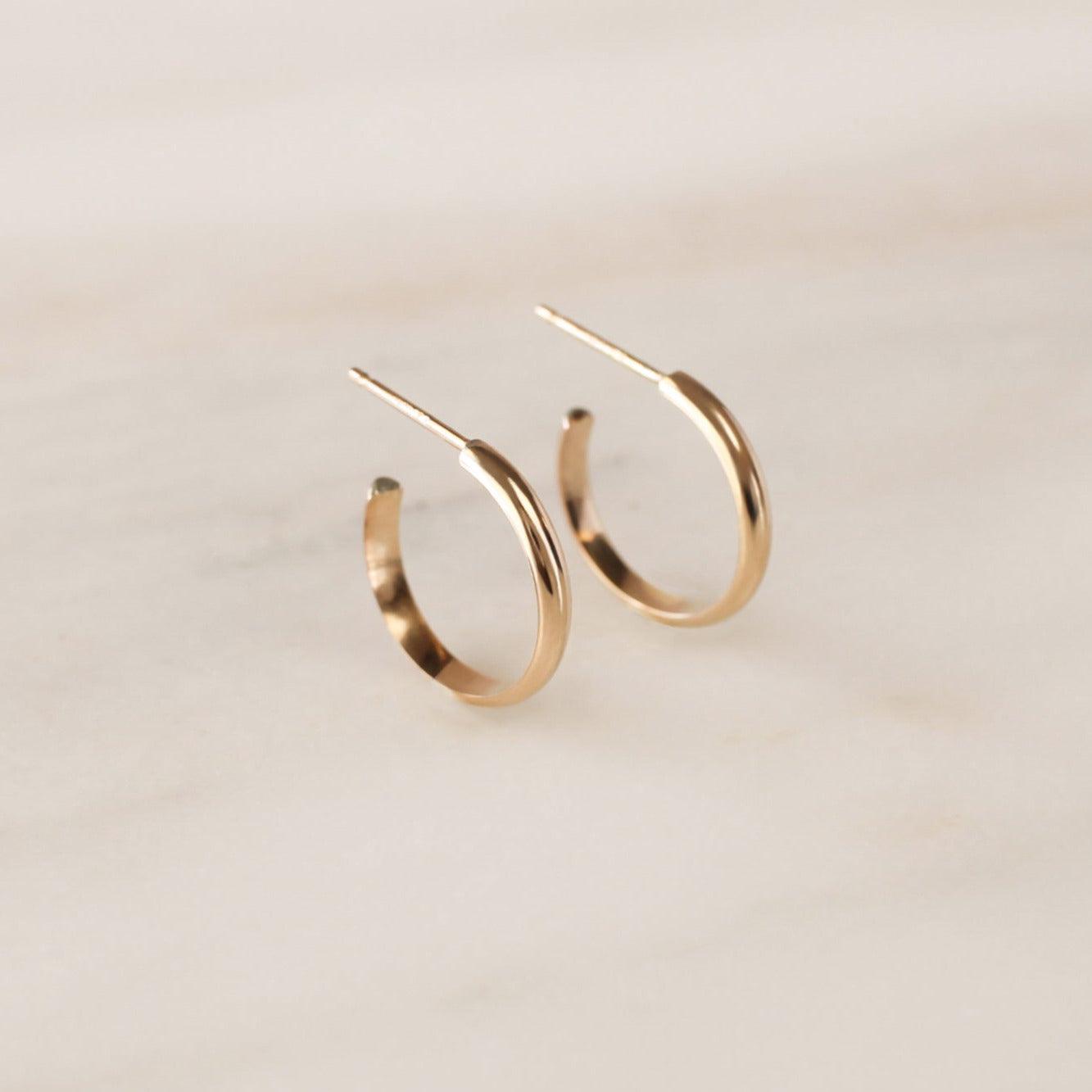 Small Elle Hoops - Nolia Jewelry - Meaningful + Sustainably Handcrafted Jewelry