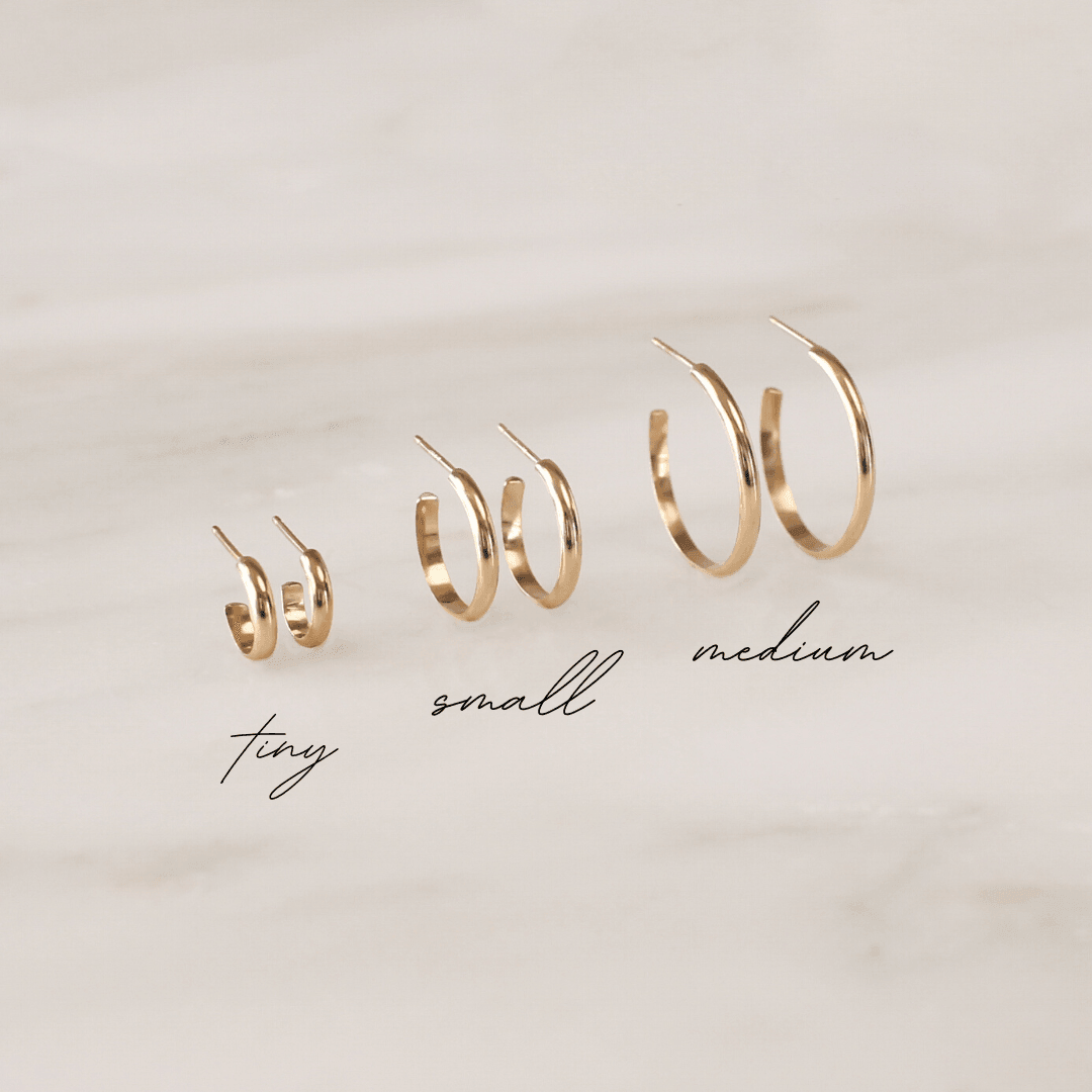 Small Elle Hoops - Nolia Jewelry - Meaningful + Sustainably Handcrafted Jewelry