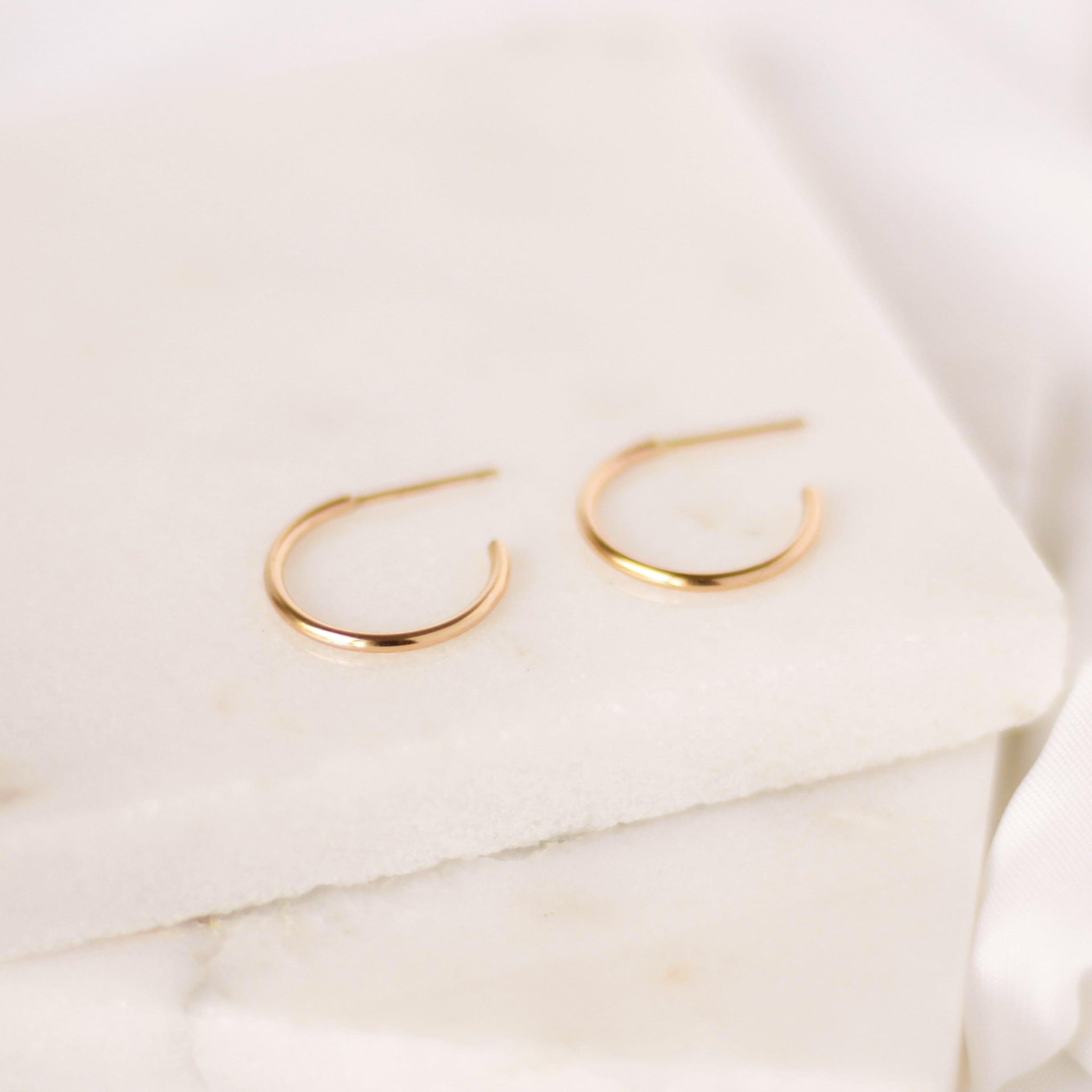 Small Everyday Hoop Earrings - Nolia Jewelry - Meaningful + Sustainably Handcrafted Jewelry