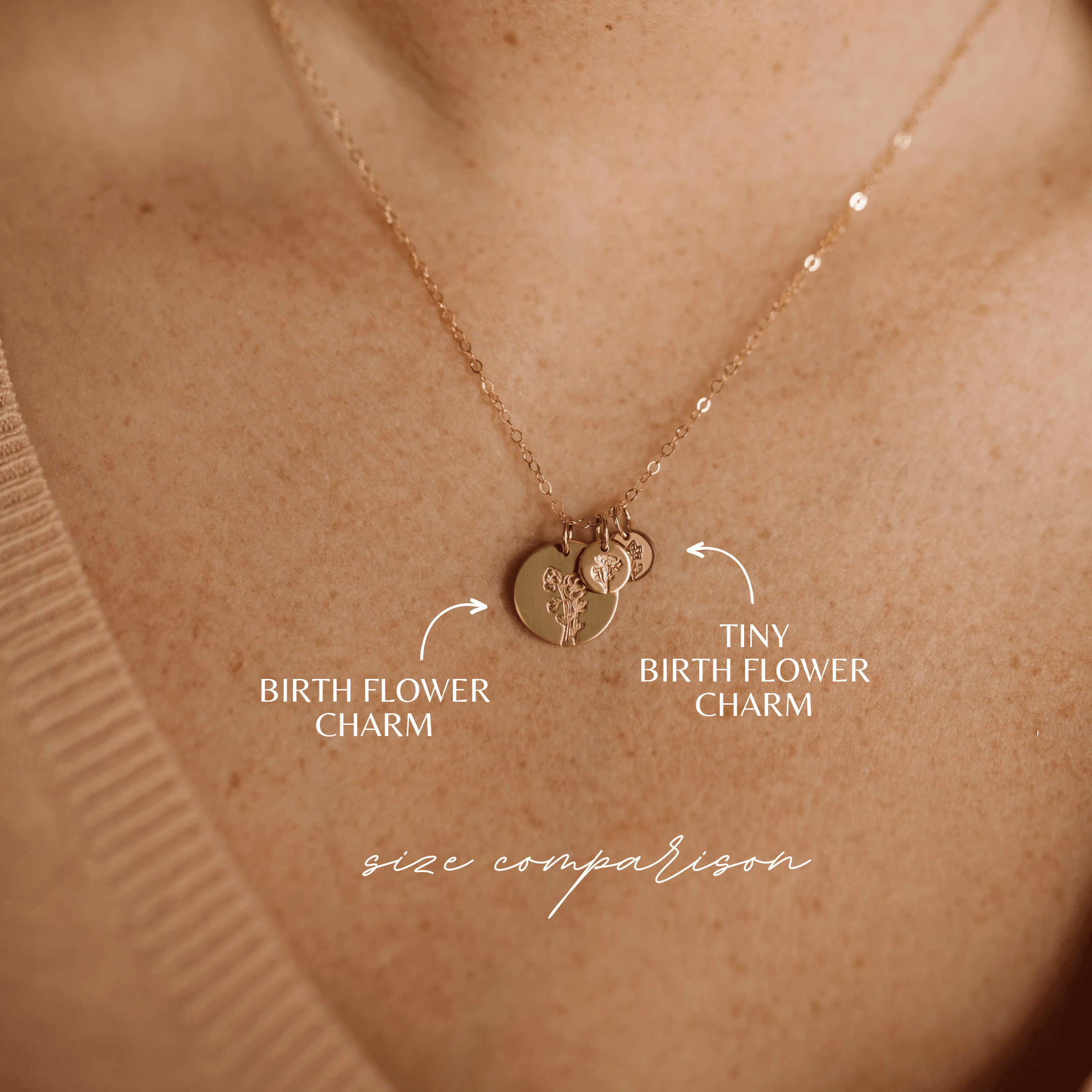 Tiny Birth Flower Necklace - Nolia Jewelry - Meaningful + Sustainably Handcrafted Jewelry