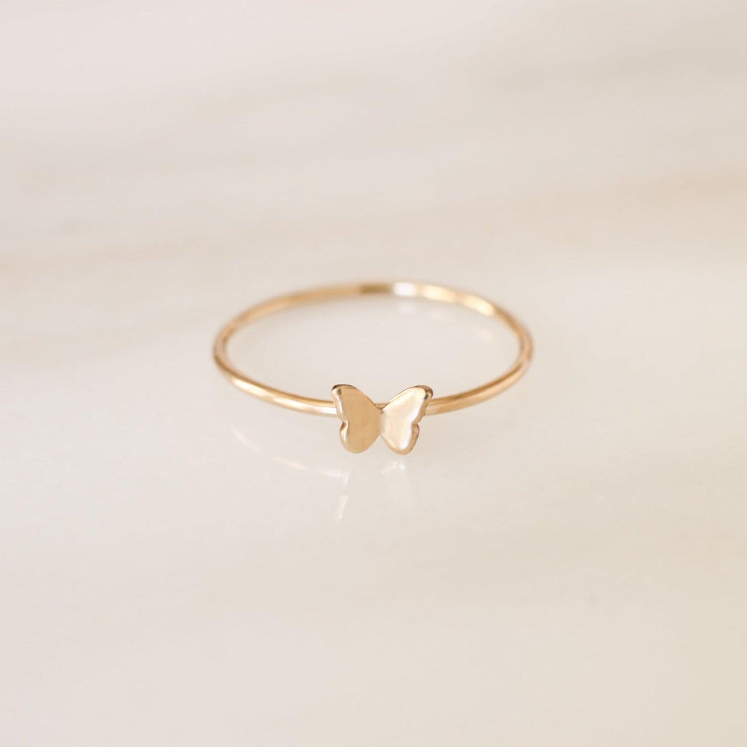 Tiny Butterfly Ring - Nolia Jewelry - Meaningful + Sustainably Handcrafted Jewelry