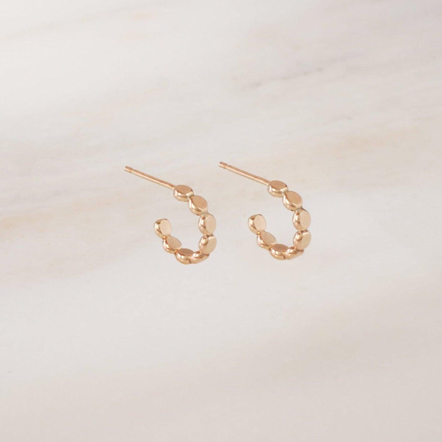 Tiny Cora Hoop Earrings - Nolia Jewelry - Meaningful + Sustainably Handcrafted Jewelry