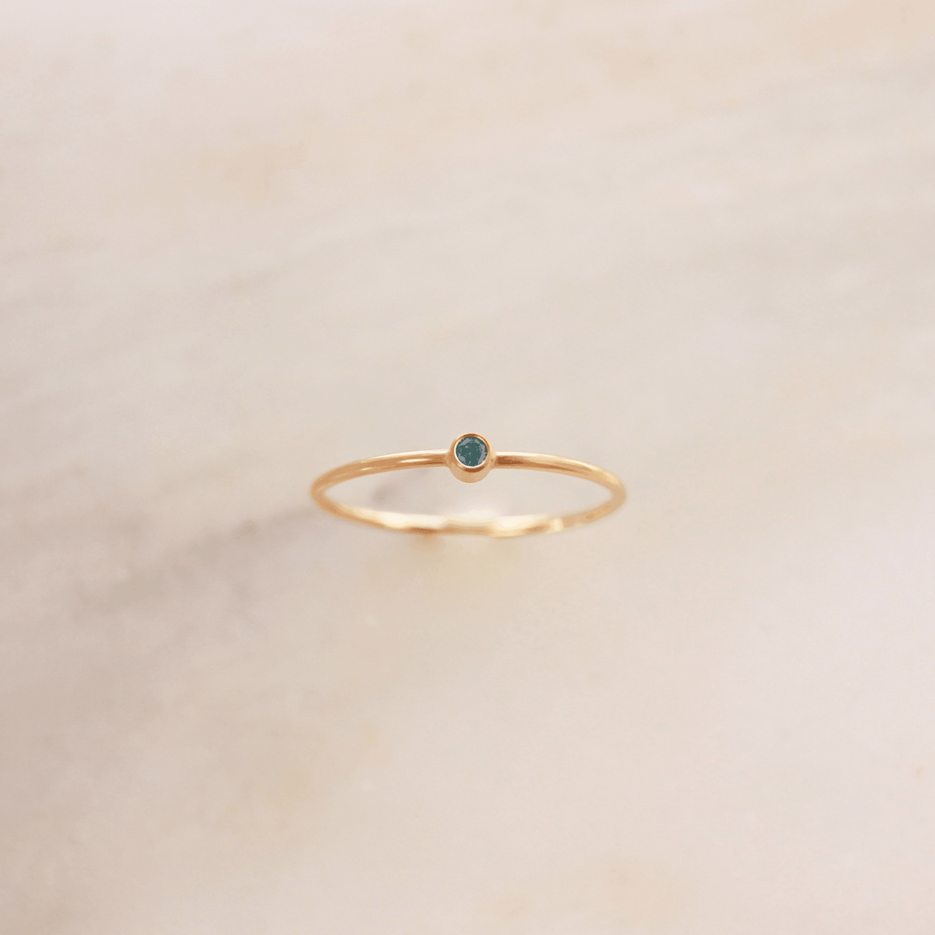 Tiny December Birthstone Ring ∙ Blue Zircon - Nolia Jewelry - Meaningful + Sustainably Handcrafted Jewelry