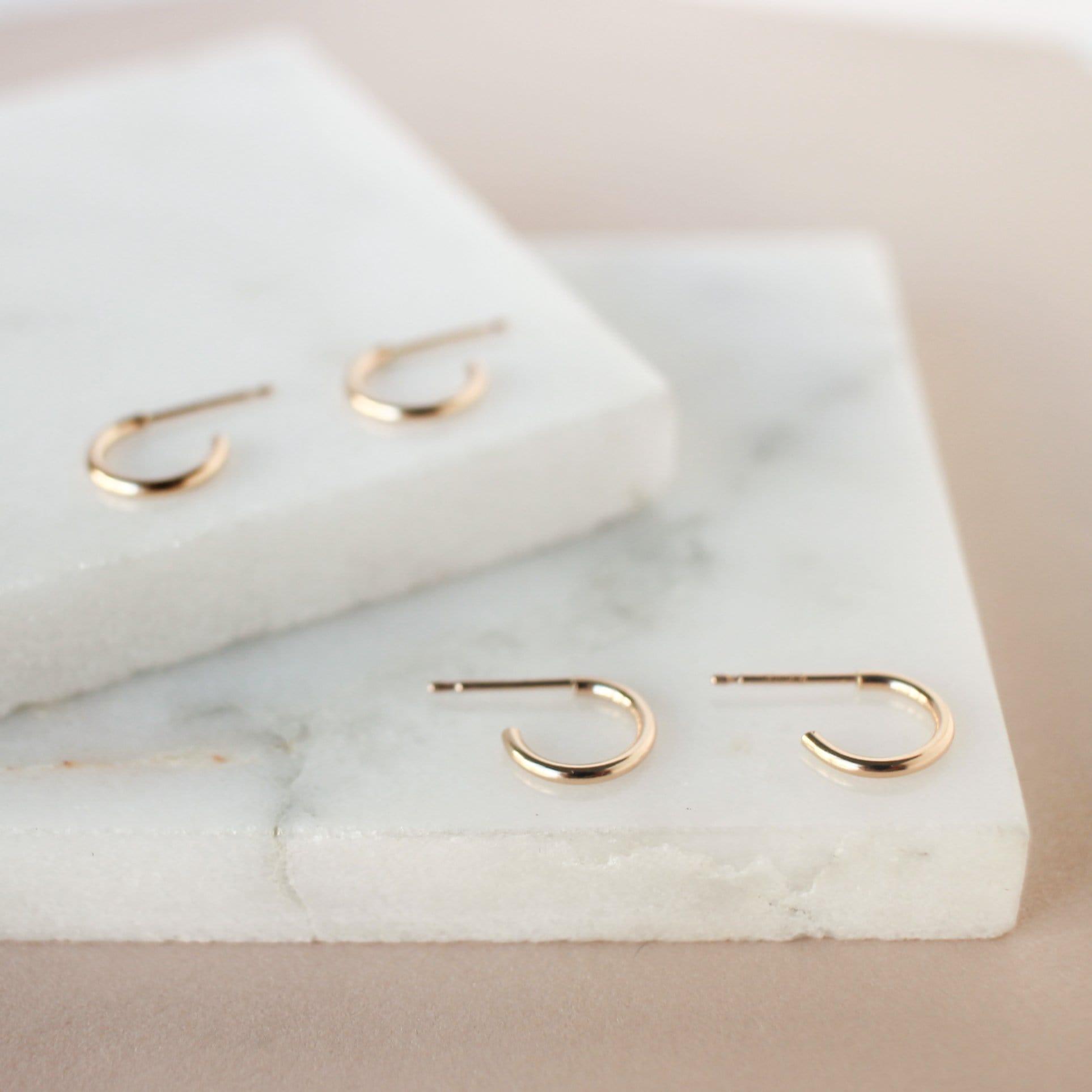 Tiny Everyday Hoop Earrings - Nolia Jewelry - Meaningful + Sustainably Handcrafted Jewelry