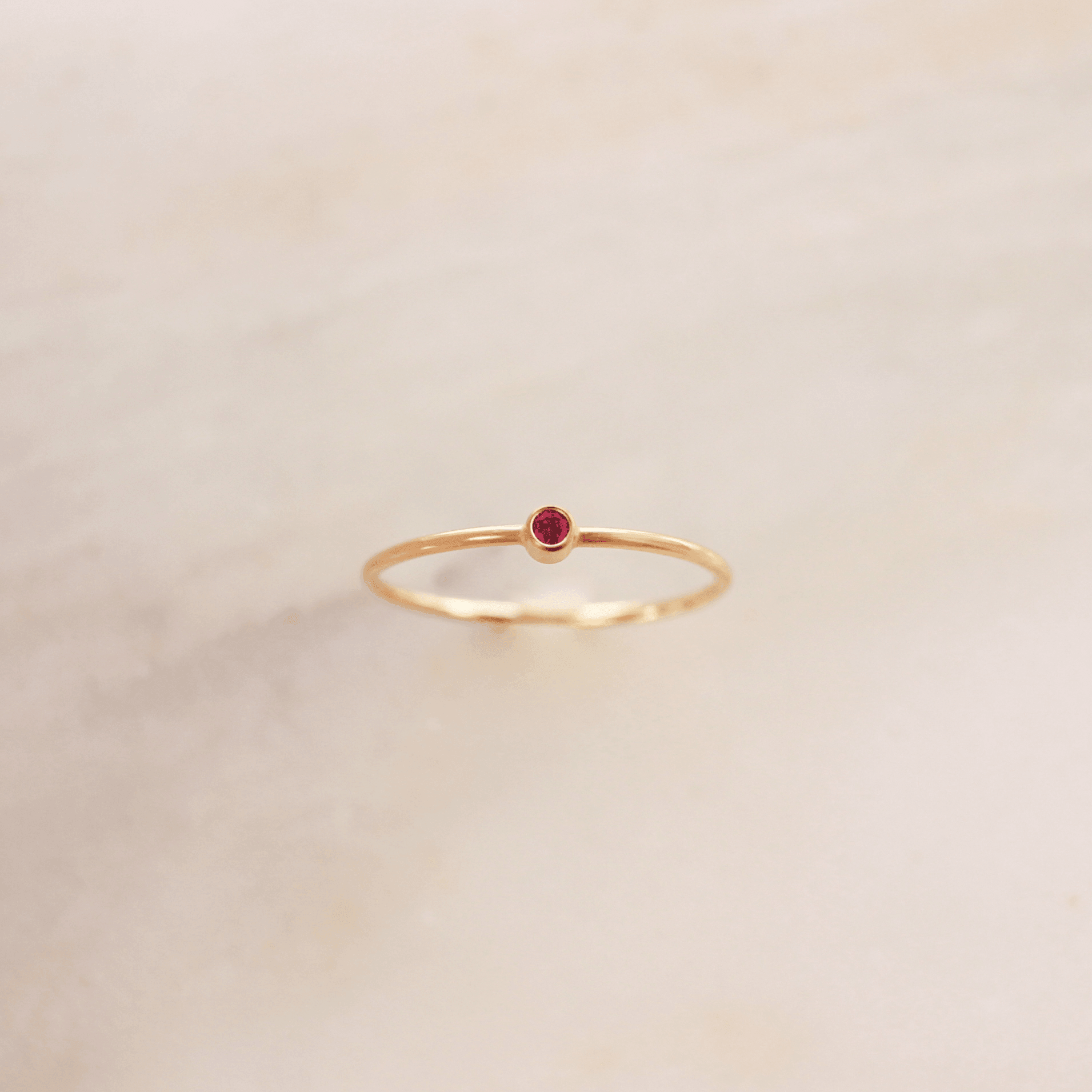 Tiny January Birthstone Ring ∙ Garnet - Nolia Jewelry - Meaningful + Sustainably Handcrafted Jewelry