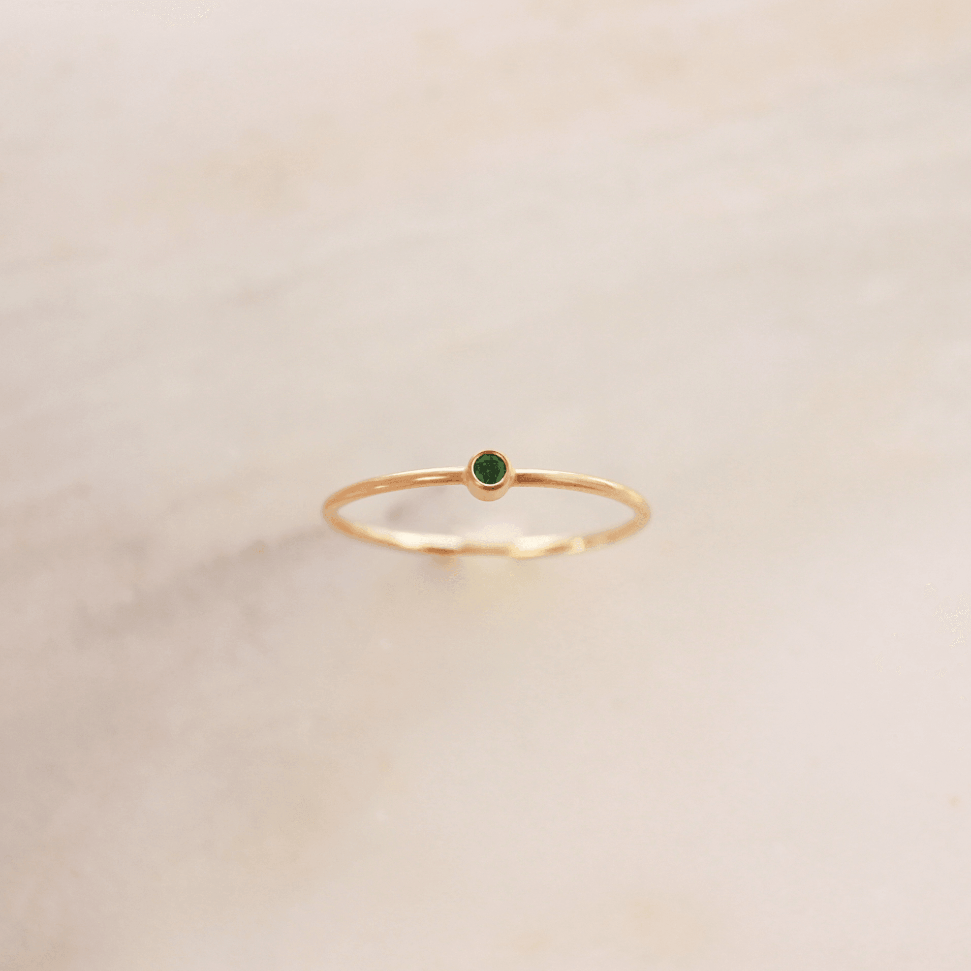 Tiny May Birthstone Ring ∙ Emerald - Nolia Jewelry - Meaningful + Sustainably Handcrafted Jewelry