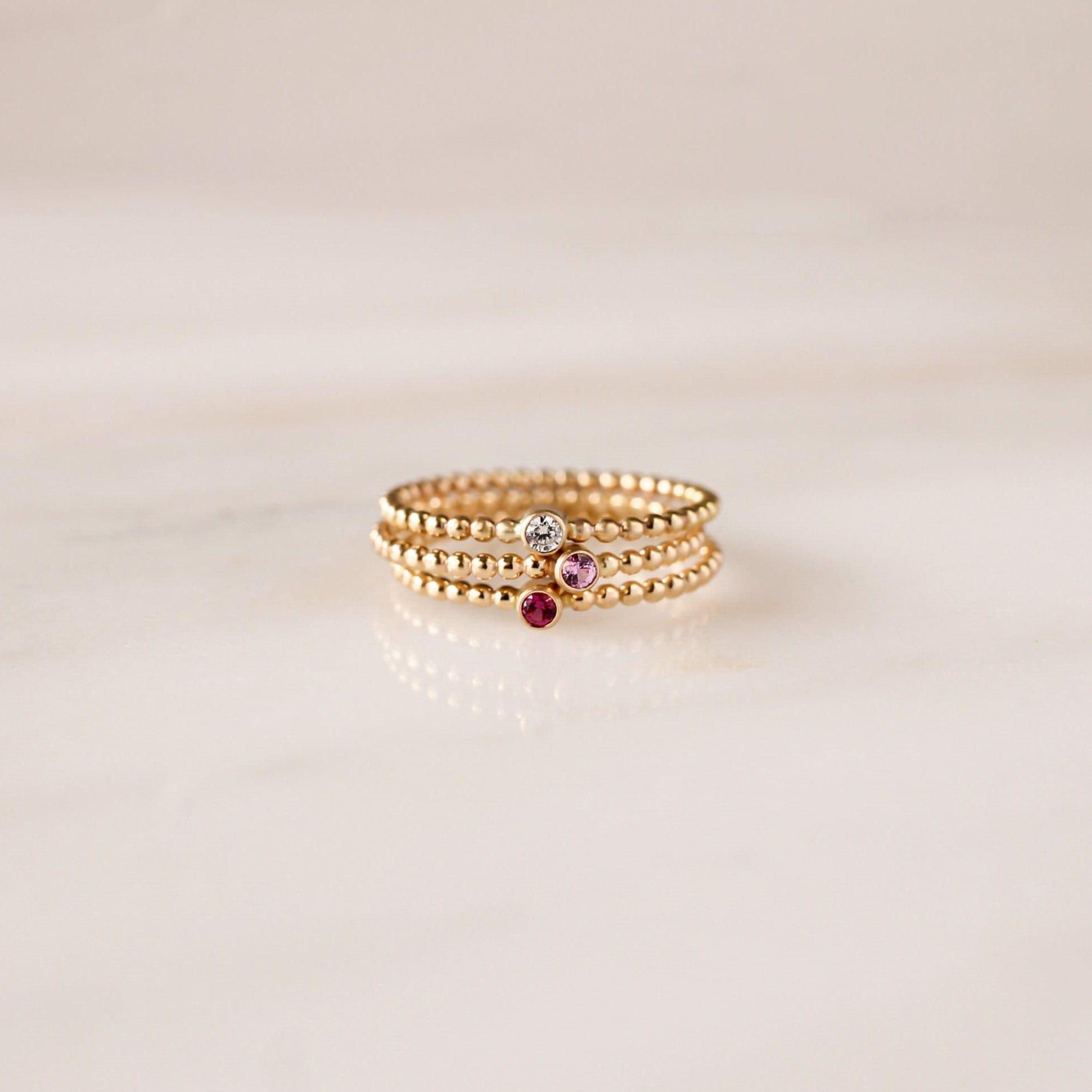 Tiny Mia Birthstone Ring - Nolia Jewelry - Meaningful + Sustainably Handcrafted Jewelry
