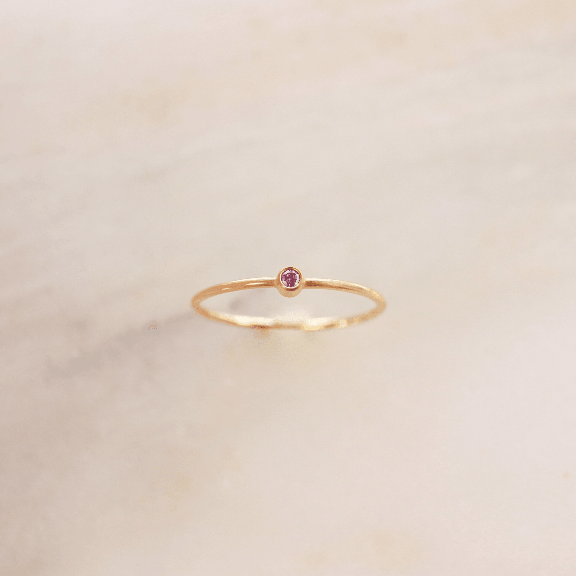 Tiny October Birthstone Ring ∙ Pink Tourmaline - Nolia Jewelry - Meaningful + Sustainably Handcrafted Jewelry