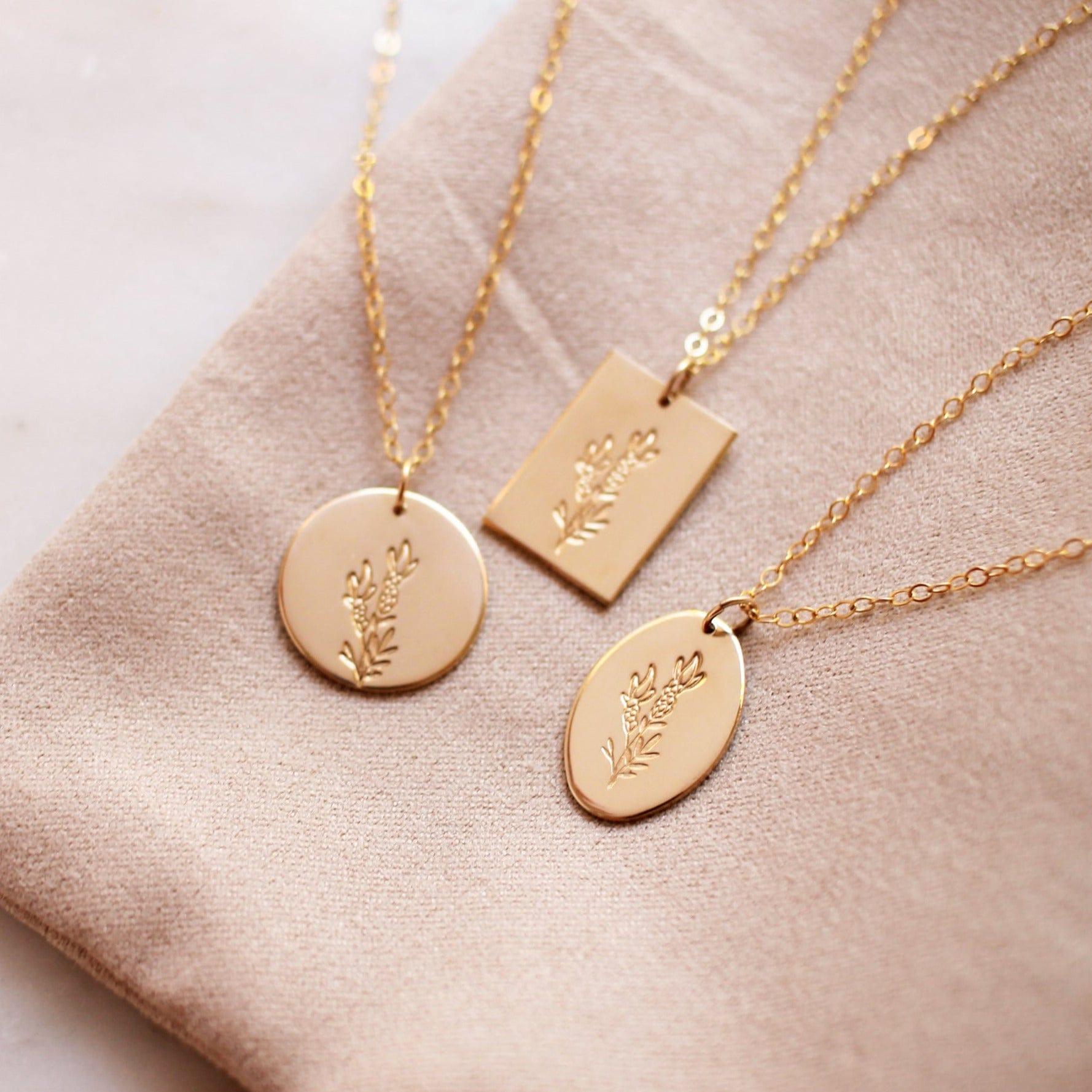 Amelia Wild Lavender Necklace 14K Rose Gold Filled